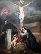 Anthony Van Dyck Christ on the Cross with Saint Catherine of Siena, Saint Dominic and an Angel Germany oil painting artist